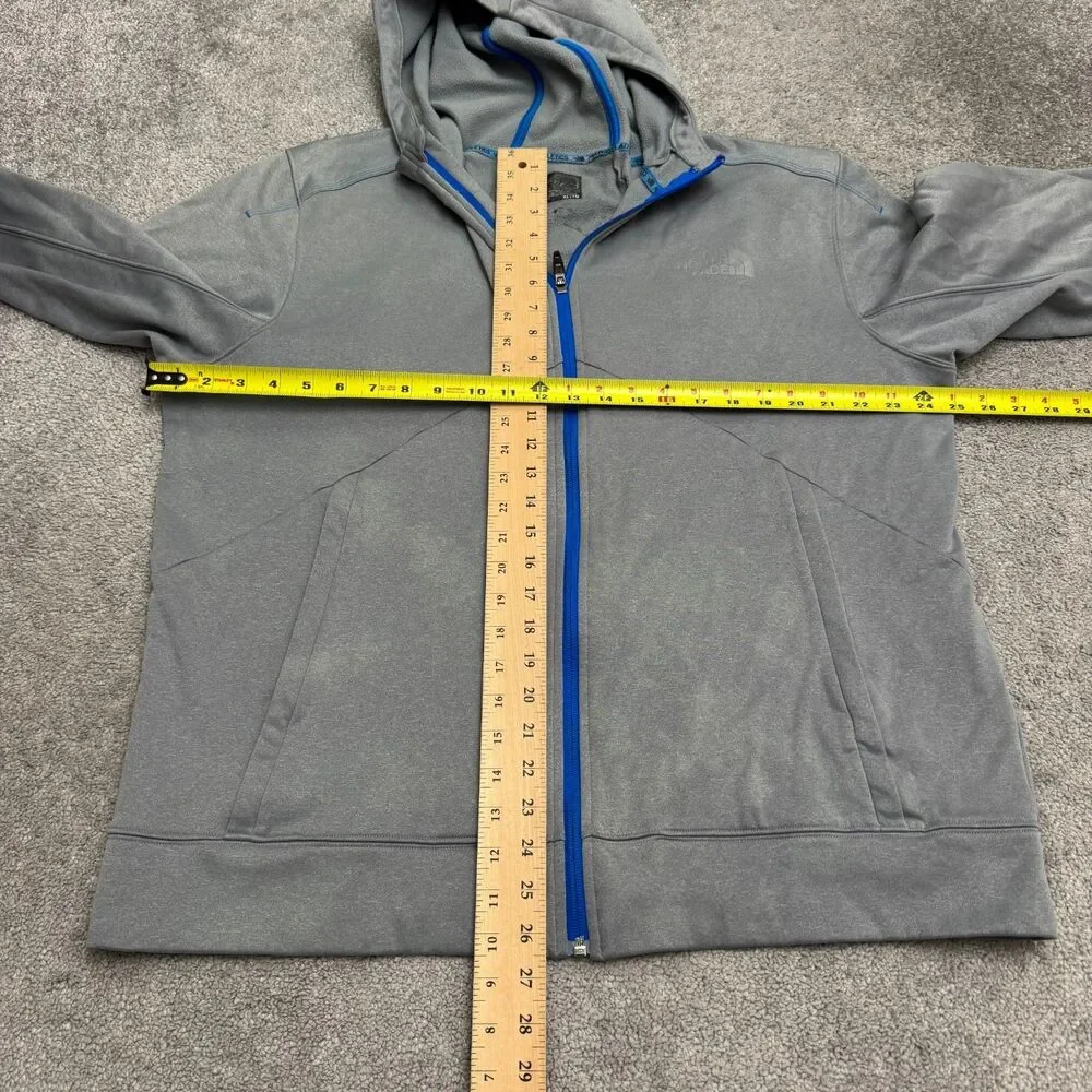 The North Face Mountain Athletics Full Zip Hoodie Sweatshirt Mens XL Gray Blue